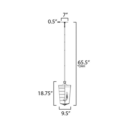 Copacabana Pendant Light - line drawing.