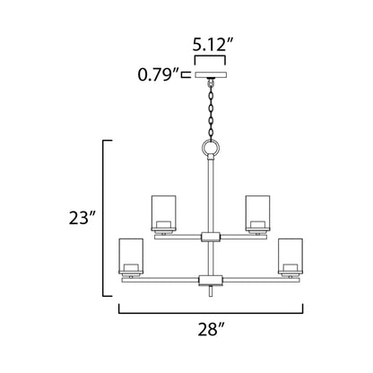Corona Chandelier - line drawing.