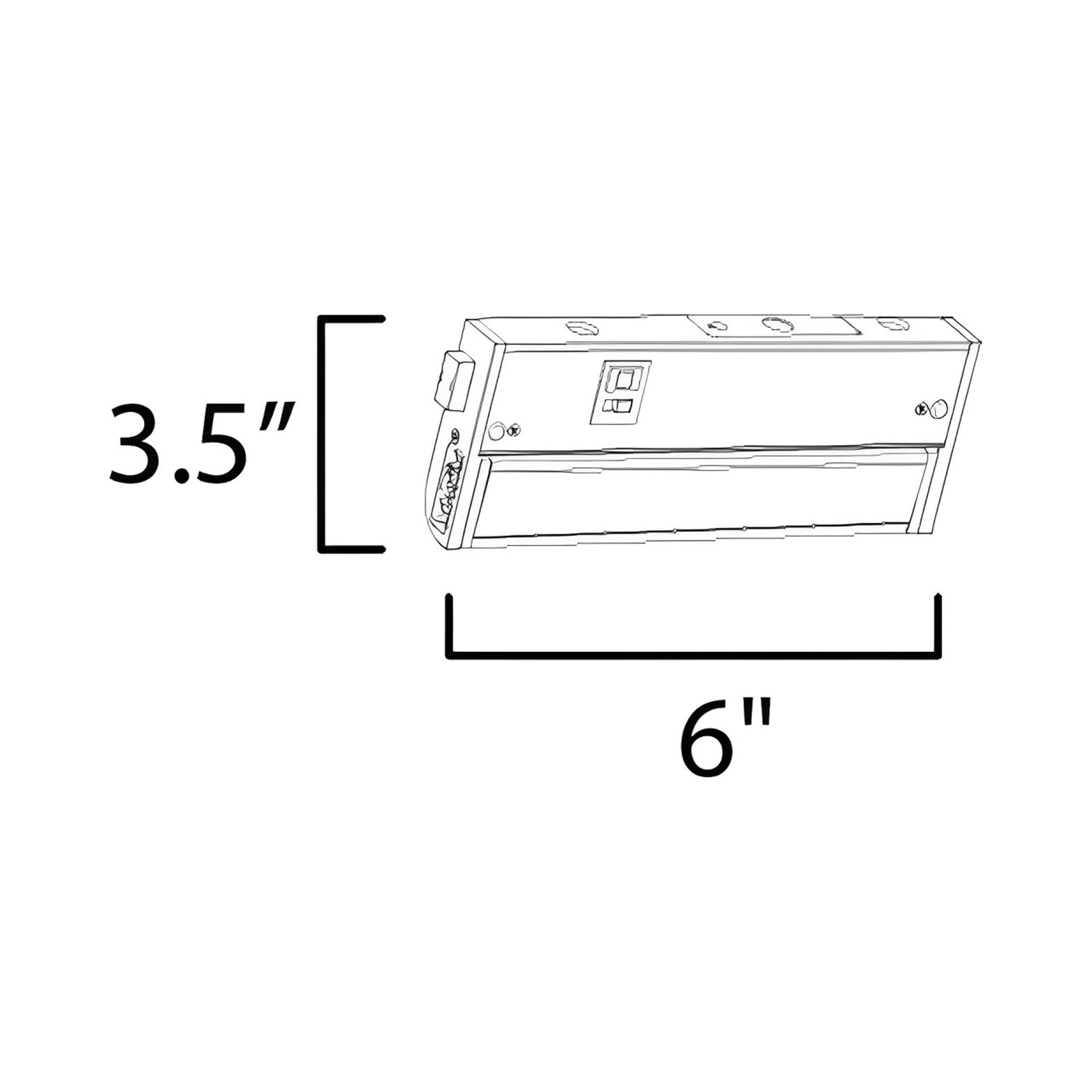 CounterMax LED Undercabinet Light - line drawing.