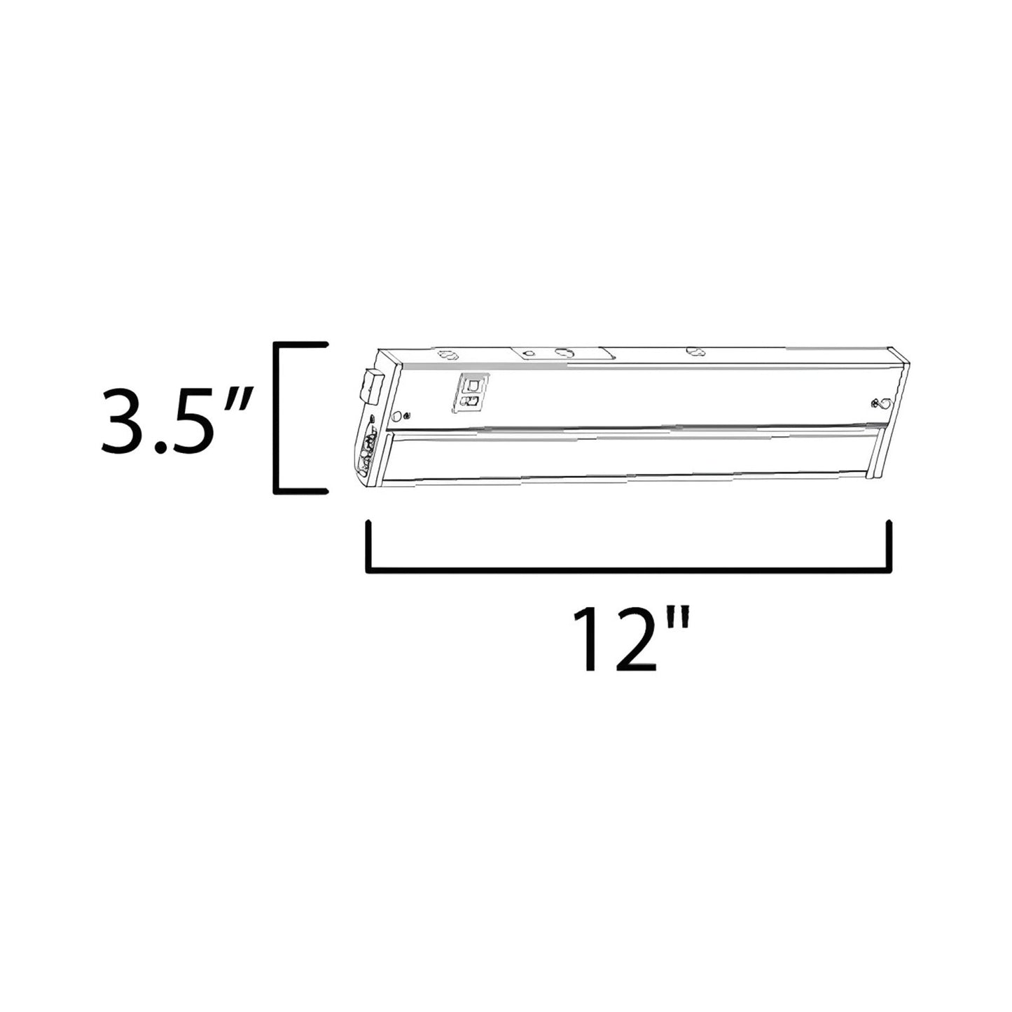 CounterMax LED Undercabinet Light - line drawing.