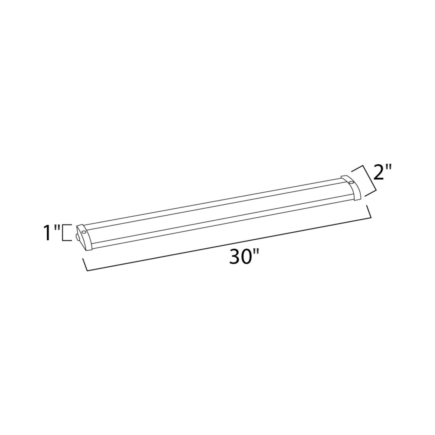 CounterMax LO LED Undercabinet Light - line drawing.