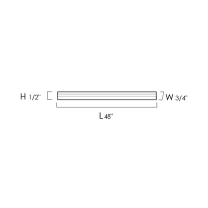 CounterMax Recessed and Surface Mount LED Undercabinet Light - line-drawing.