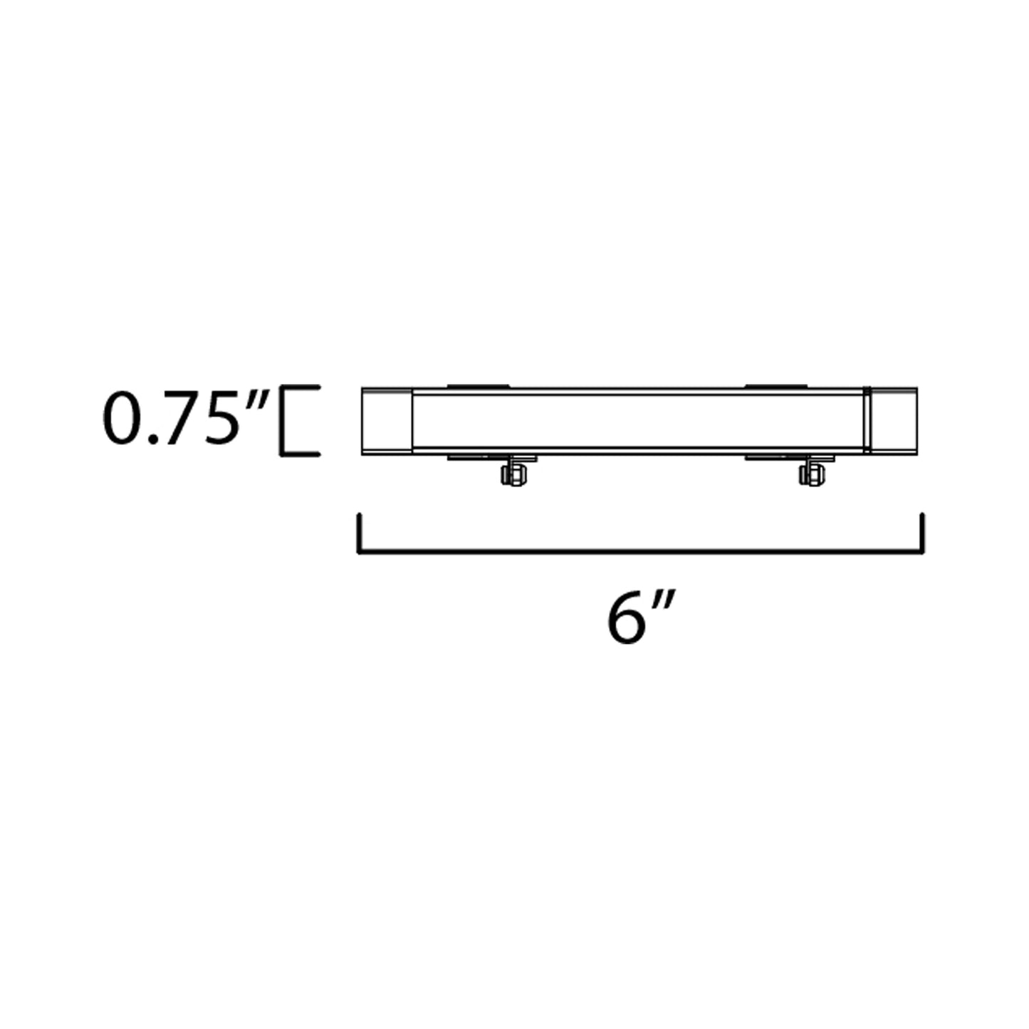 CounterMax Slim Stick LED Undercabinet Light - line drawing.