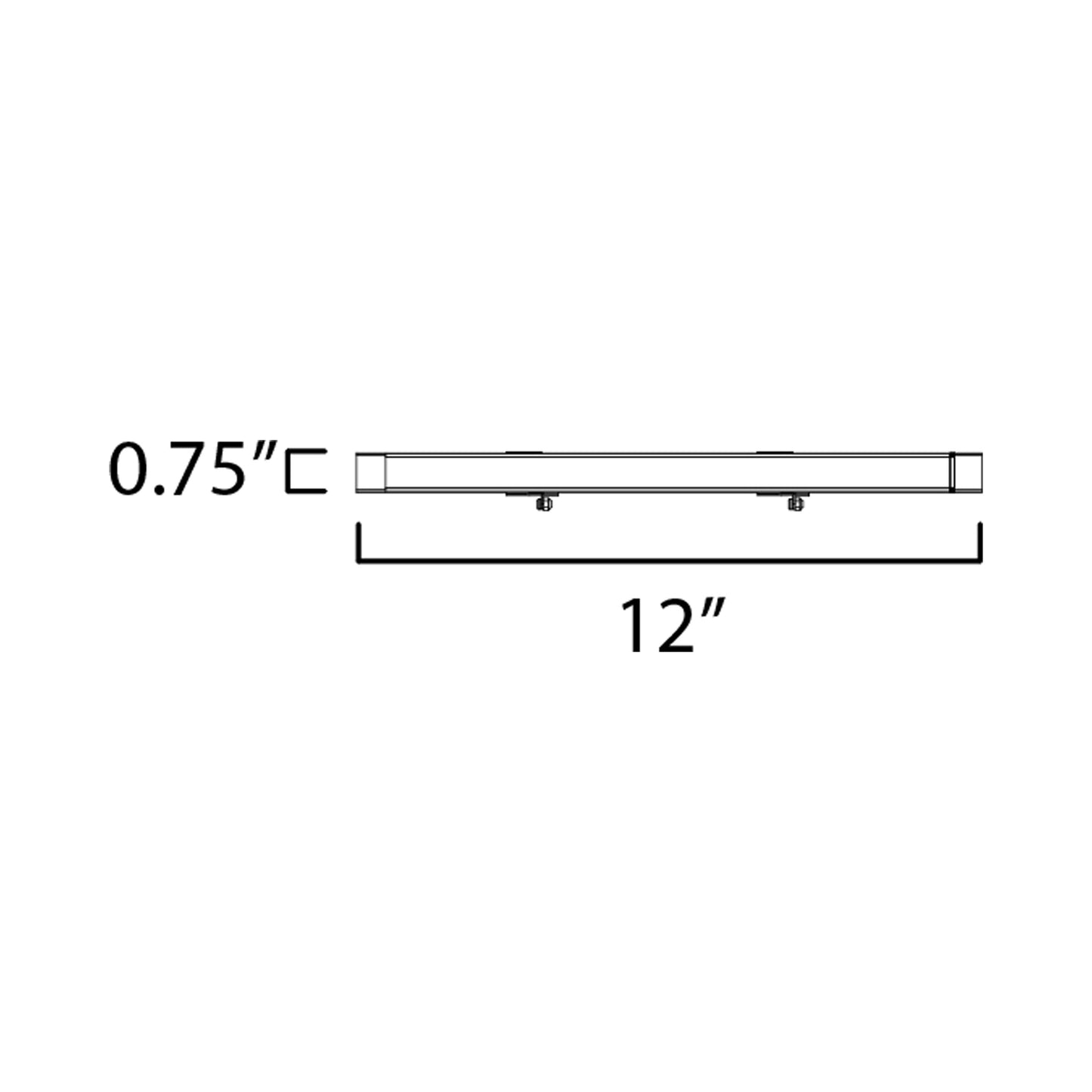 CounterMax Slim Stick LED Undercabinet Light - line drawing.