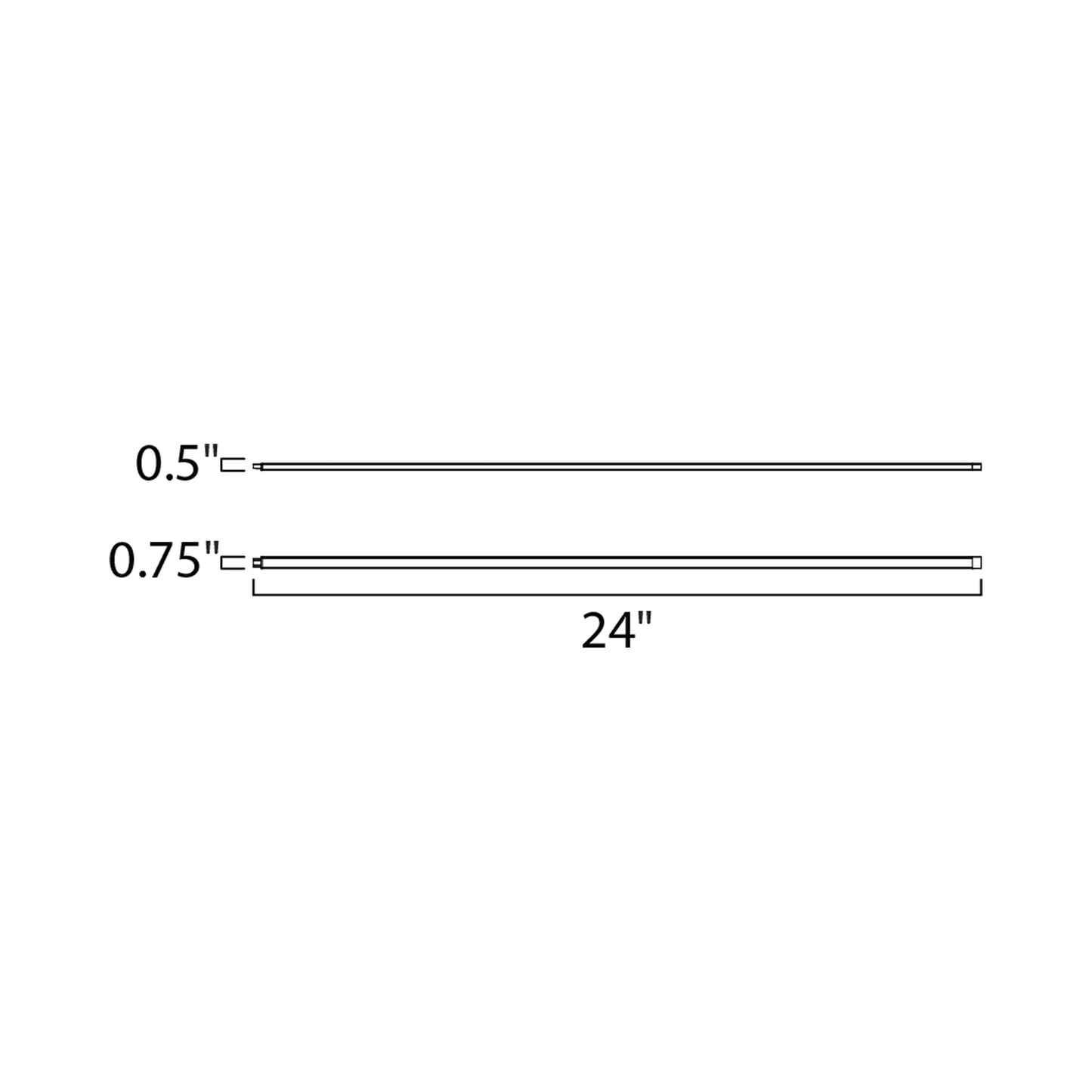 CounterMax Slim Stick LED Undercabinet Light - line drawing.