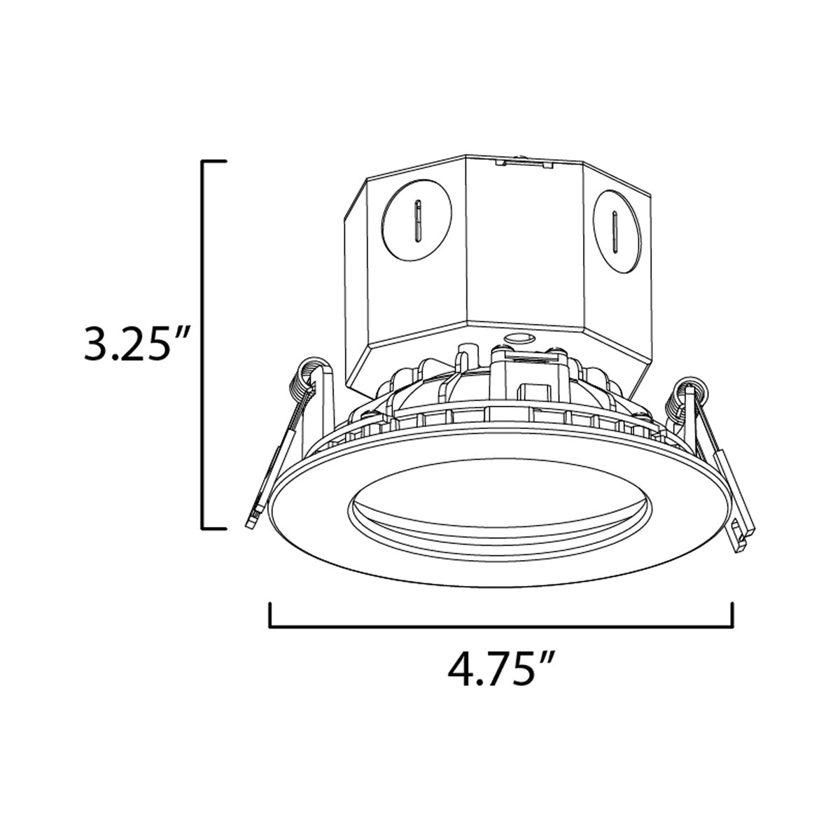 Cove LED Recessed Light - line drawing.