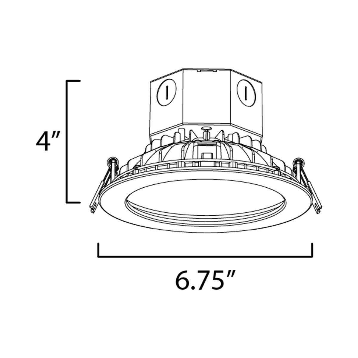 Cove LED Recessed Light - line drawing.