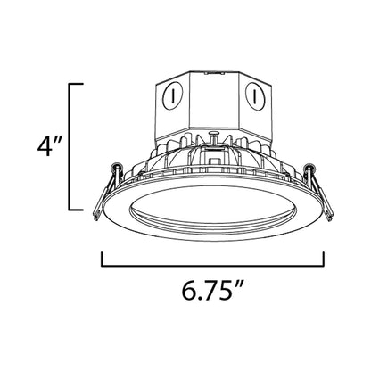 Cove LED Recessed Light - line drawing.