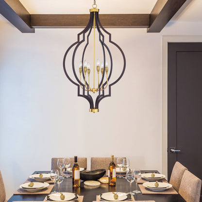 Crest Chandelier in living room.