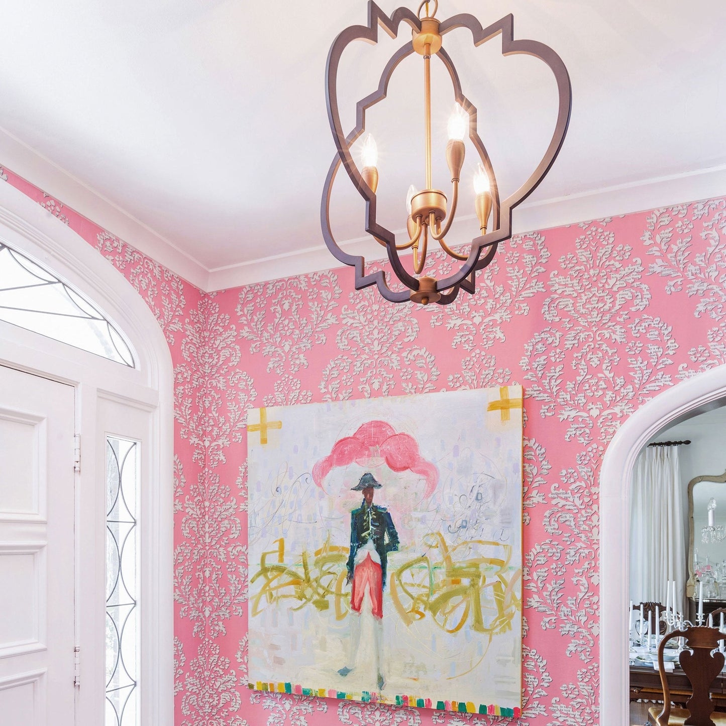 Crest Chandelier in living room.