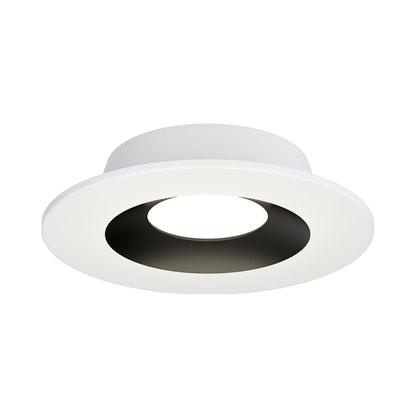 Crisp Round LED Recessed Light in White/Black.