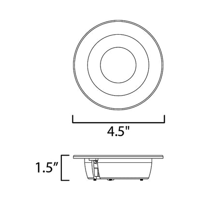 Crisp Round LED Recessed Light - line drawing.