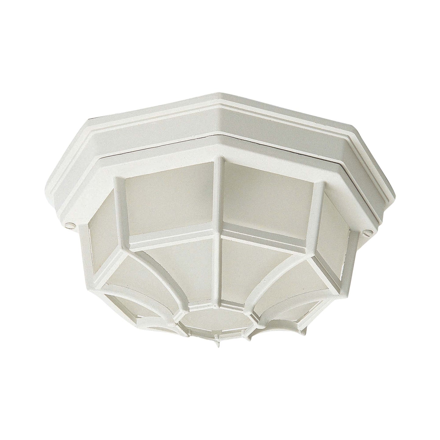 Crown Hill Outdoor Flush Mount Ceiling Light in White (2-Light).