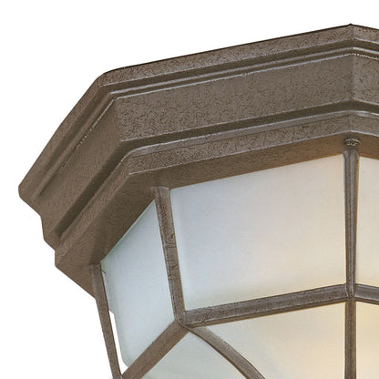 Crown Hill Outdoor Flush Mount Ceiling Light in Detail.