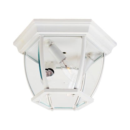 Crown Hill Outdoor Glass Flush Mount Ceiling Light.