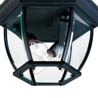 Crown Hill Outdoor Glass Flush Mount Ceiling Light in Detail.