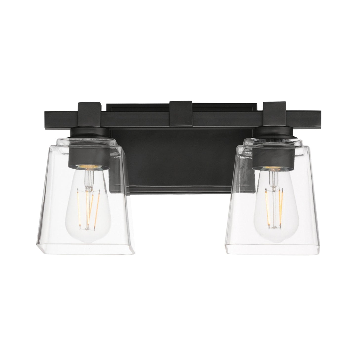 Cubos Bath Vanity Light in Black (2-Light).