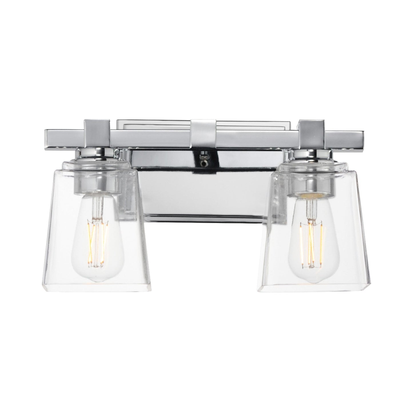 Cubos Bath Vanity Light in Polished Chrome (2-Light).