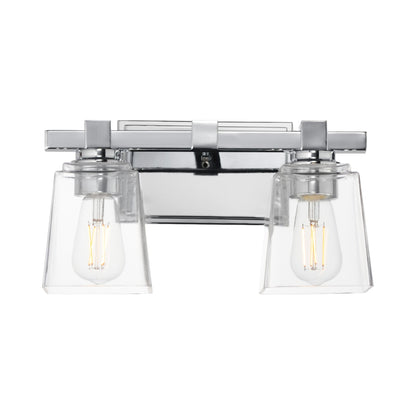 Cubos Bath Vanity Light in Polished Chrome (2-Light).