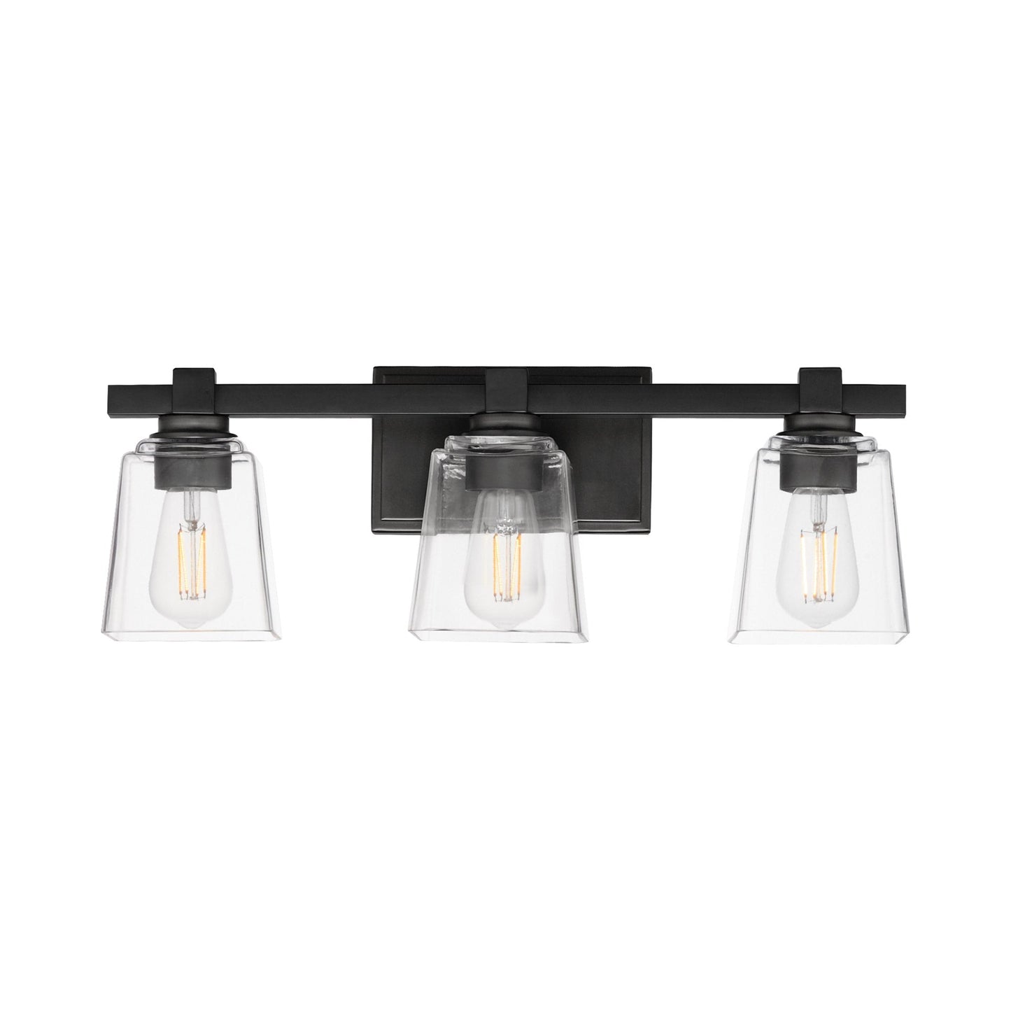 Cubos Bath Vanity Light in Black (3-Light).