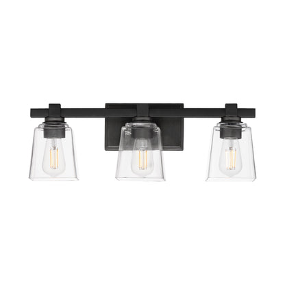 Cubos Bath Vanity Light in Black (3-Light).