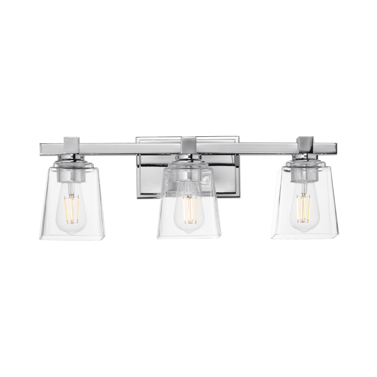 Cubos Bath Vanity Light in Polished Chrome (3-Light).