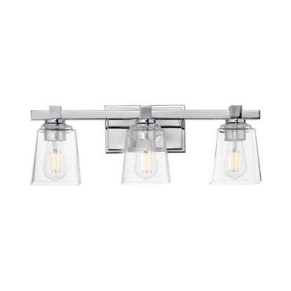 Cubos Bath Vanity Light in Polished Chrome (3-Light).