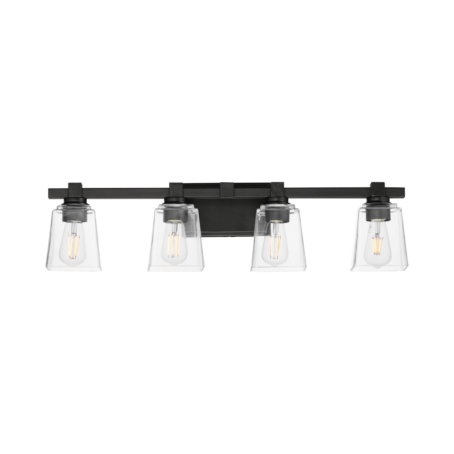 Cubos Bath Vanity Light in Black (4-Light).