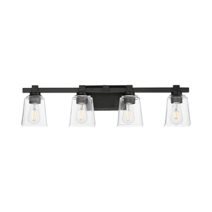 Cubos Bath Vanity Light in Black (4-Light).