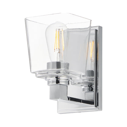 Cubos Bath Wall Light in Polished Chrome.