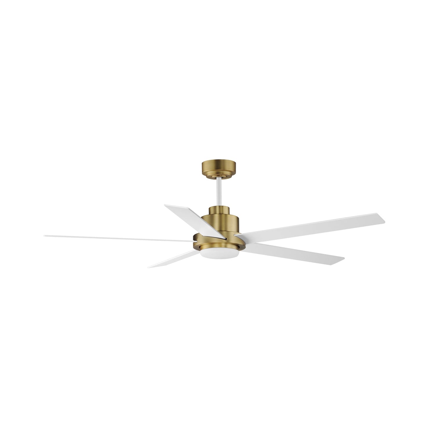 Daisy LED Ceiling Fan in Natural Aged Brass.