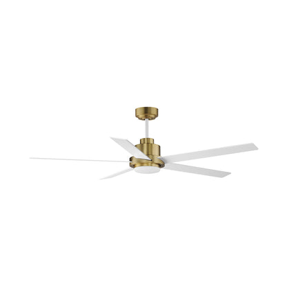 Daisy LED Ceiling Fan in Natural Aged Brass.