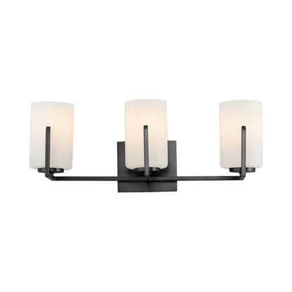 Dart Bath Vanity Light in Black (3-Light).