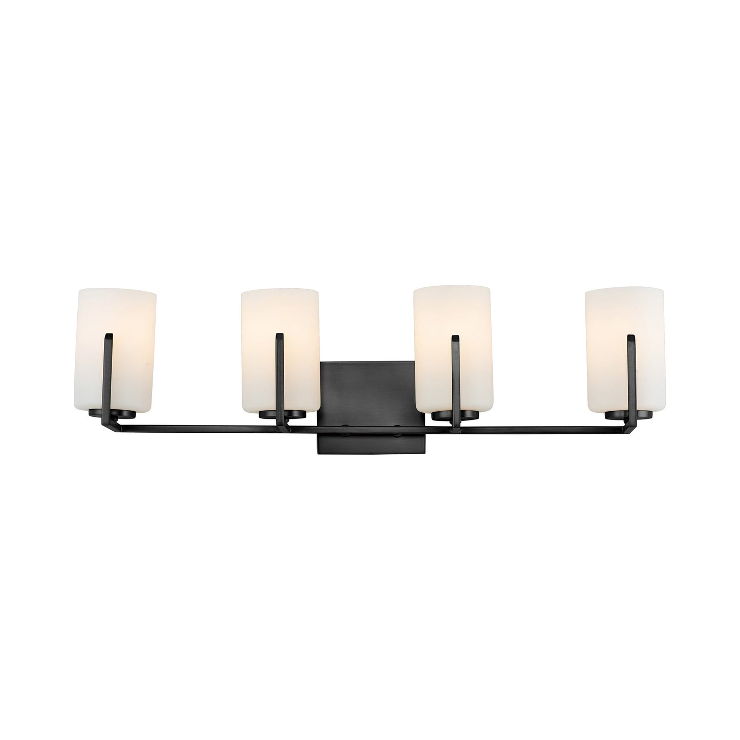 Dart Bath Vanity Light in Black (4-Light).