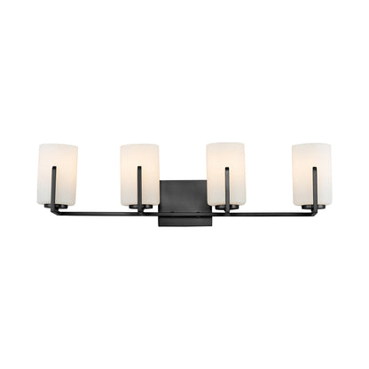 Dart Bath Vanity Light in Black (4-Light).