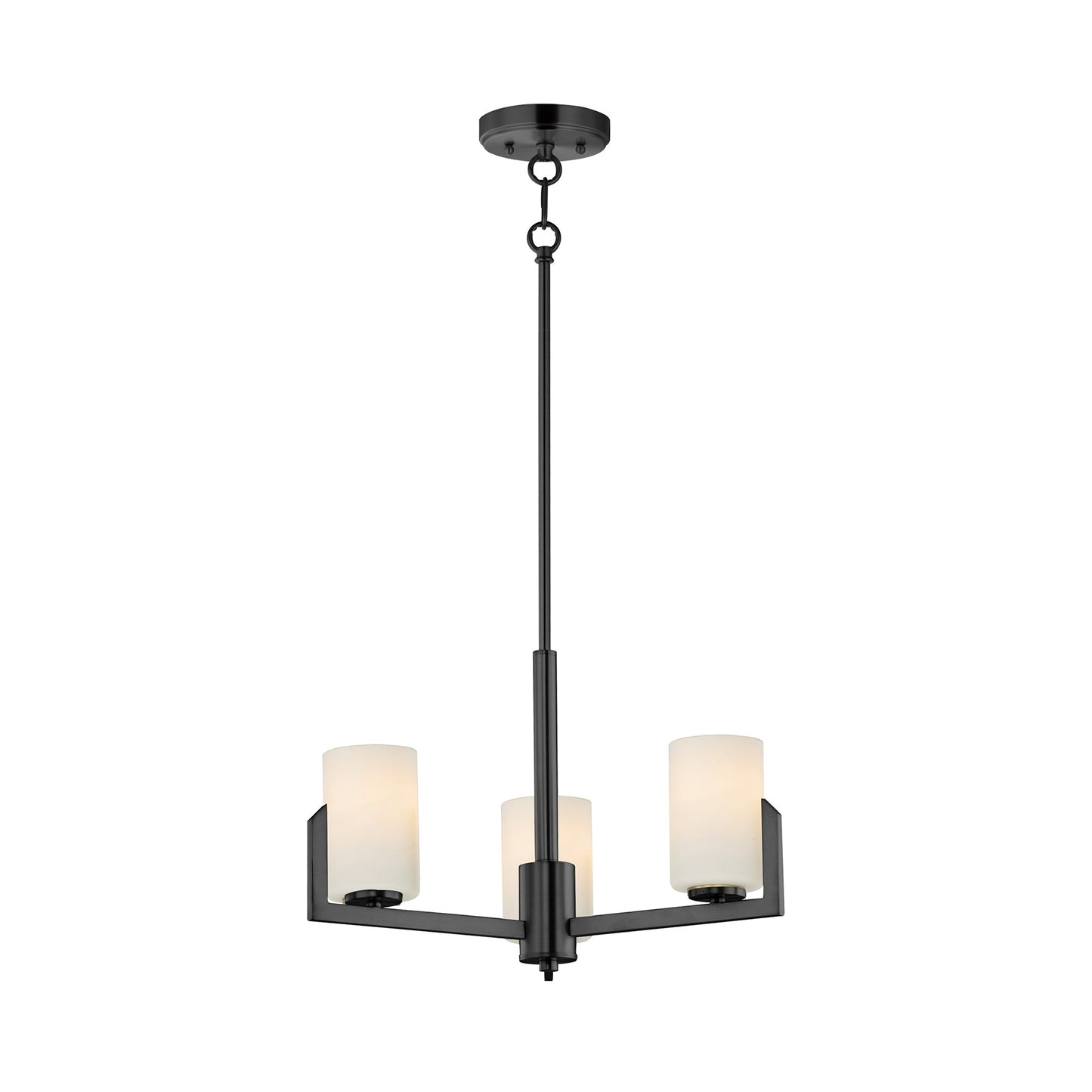 Dart Chandelier in Black (3-Light).