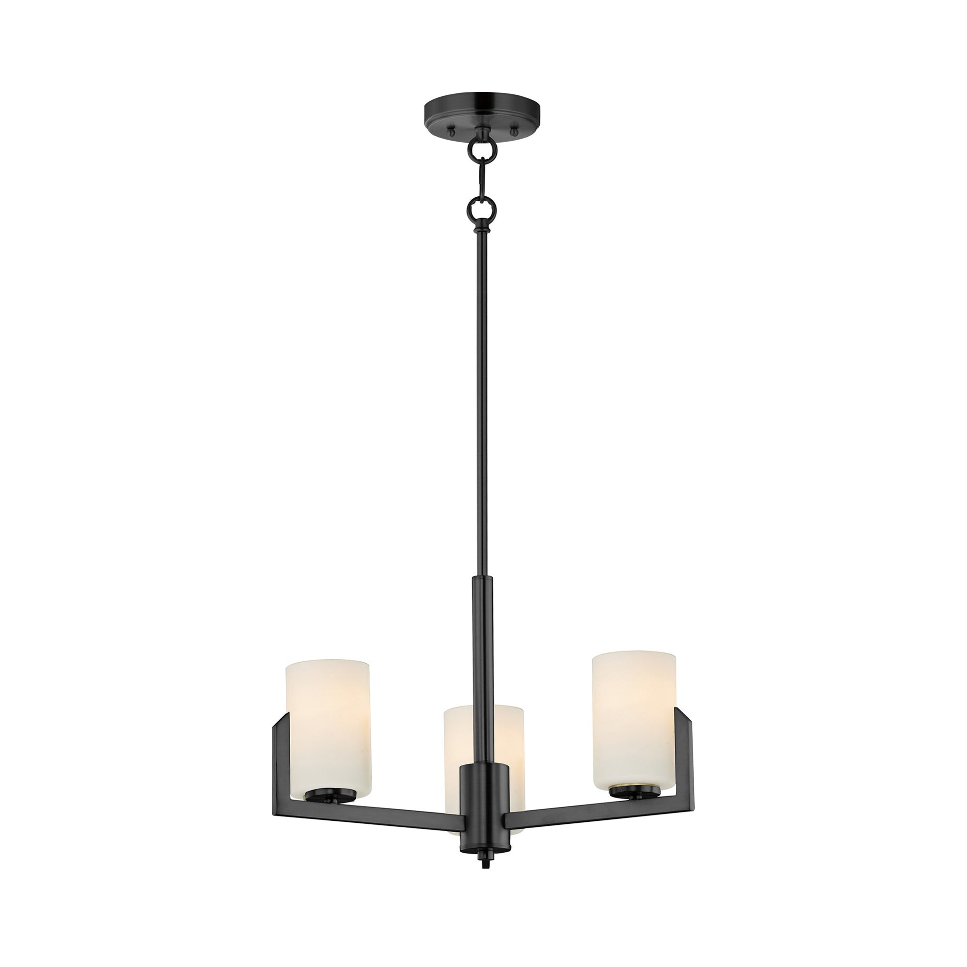 Dart Chandelier in Black (3-Light).