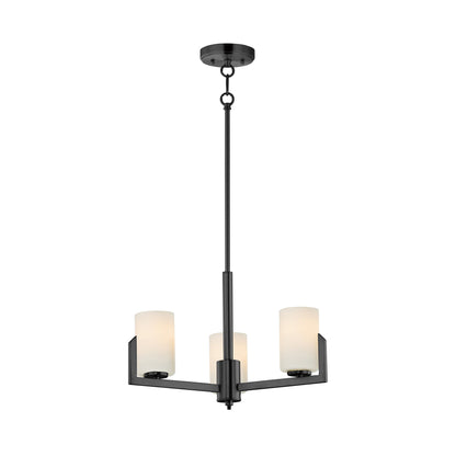 Dart Chandelier in Black (3-Light).