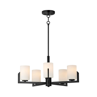 Dart Chandelier in Black (5-Light).