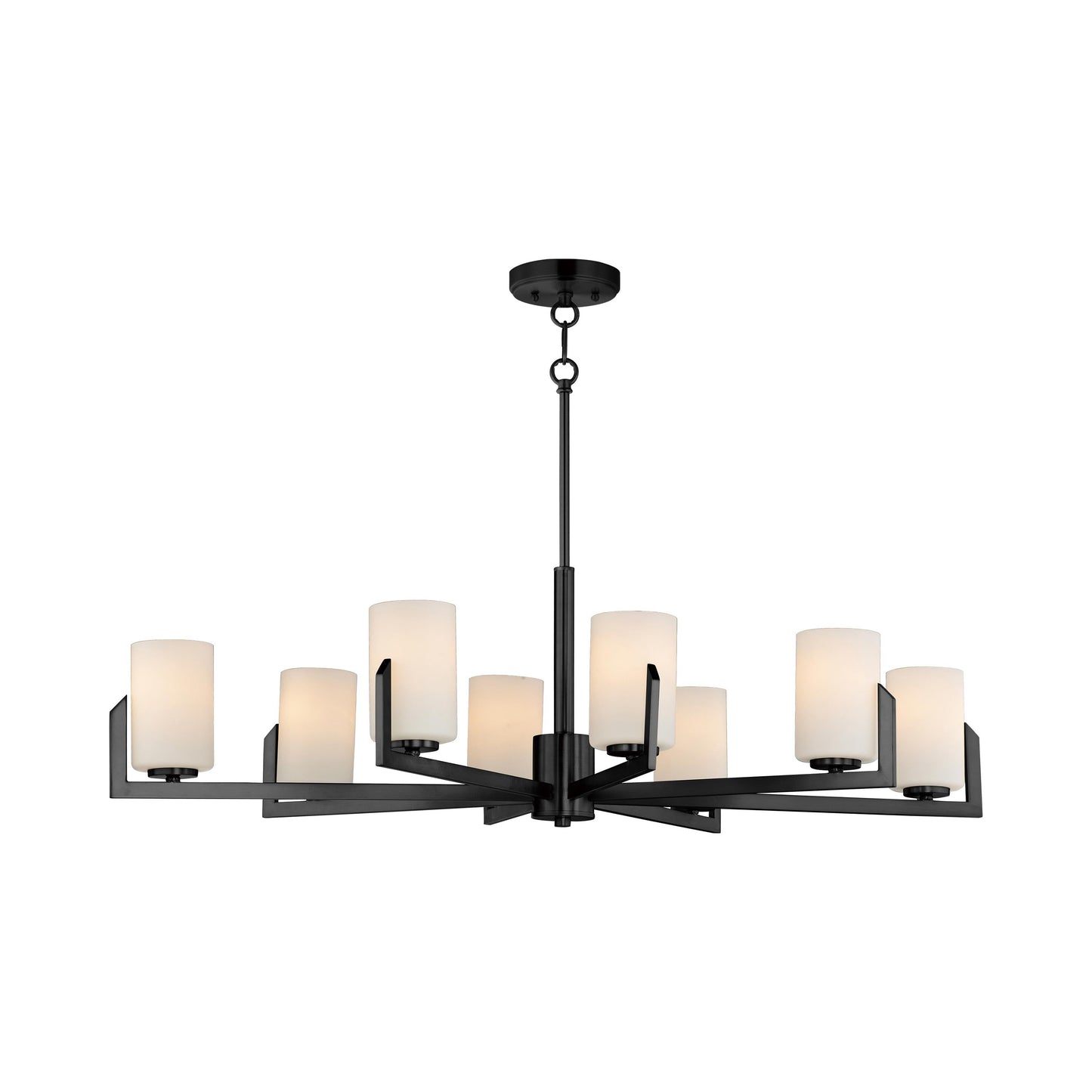 Dart Chandelier in Black (8-Light).