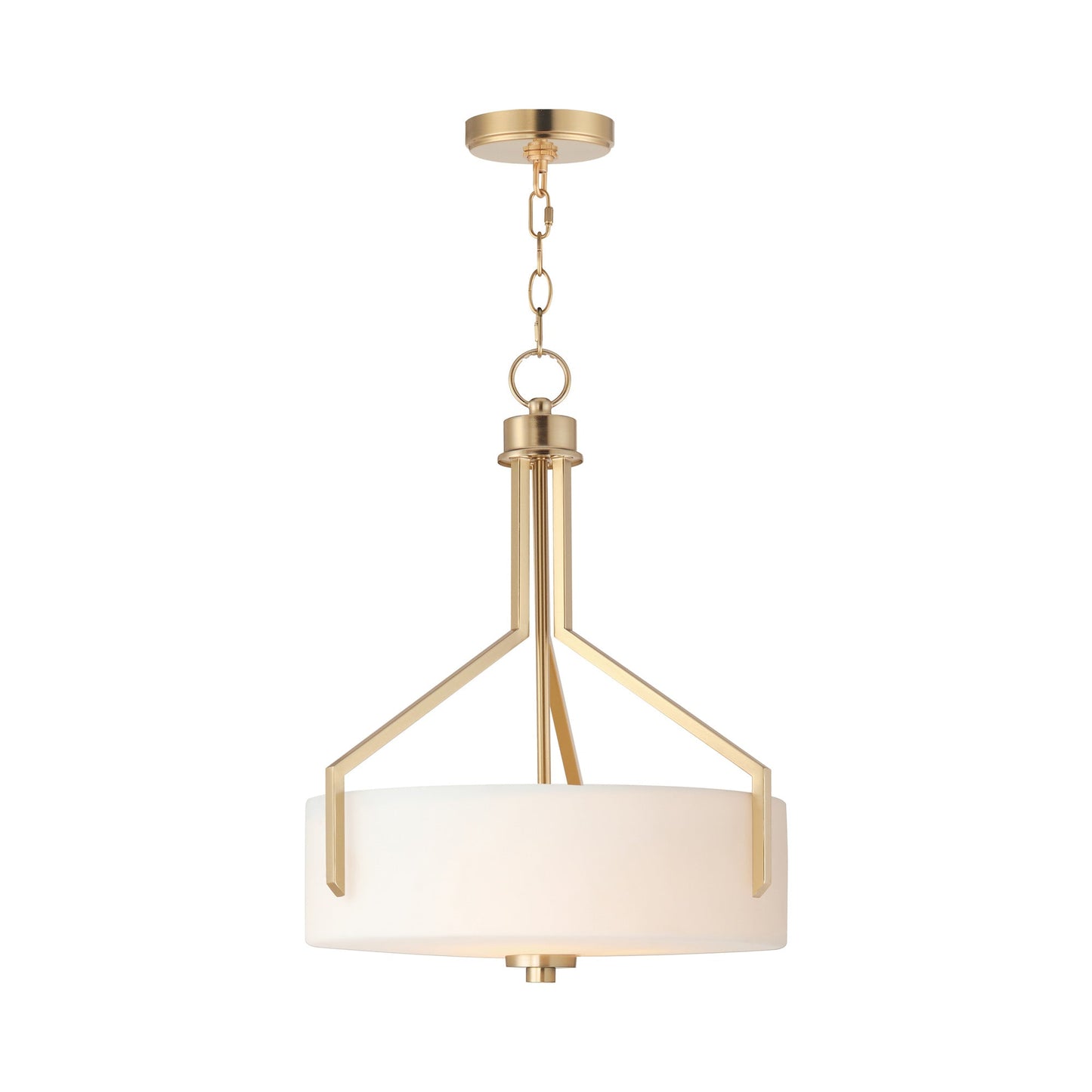 Dart Pendant Light in Satin Brass.