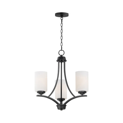 Deven Chandelier in Black (3-Light).