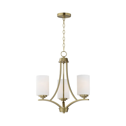 Deven Chandelier in Satin Brass (3-Light).