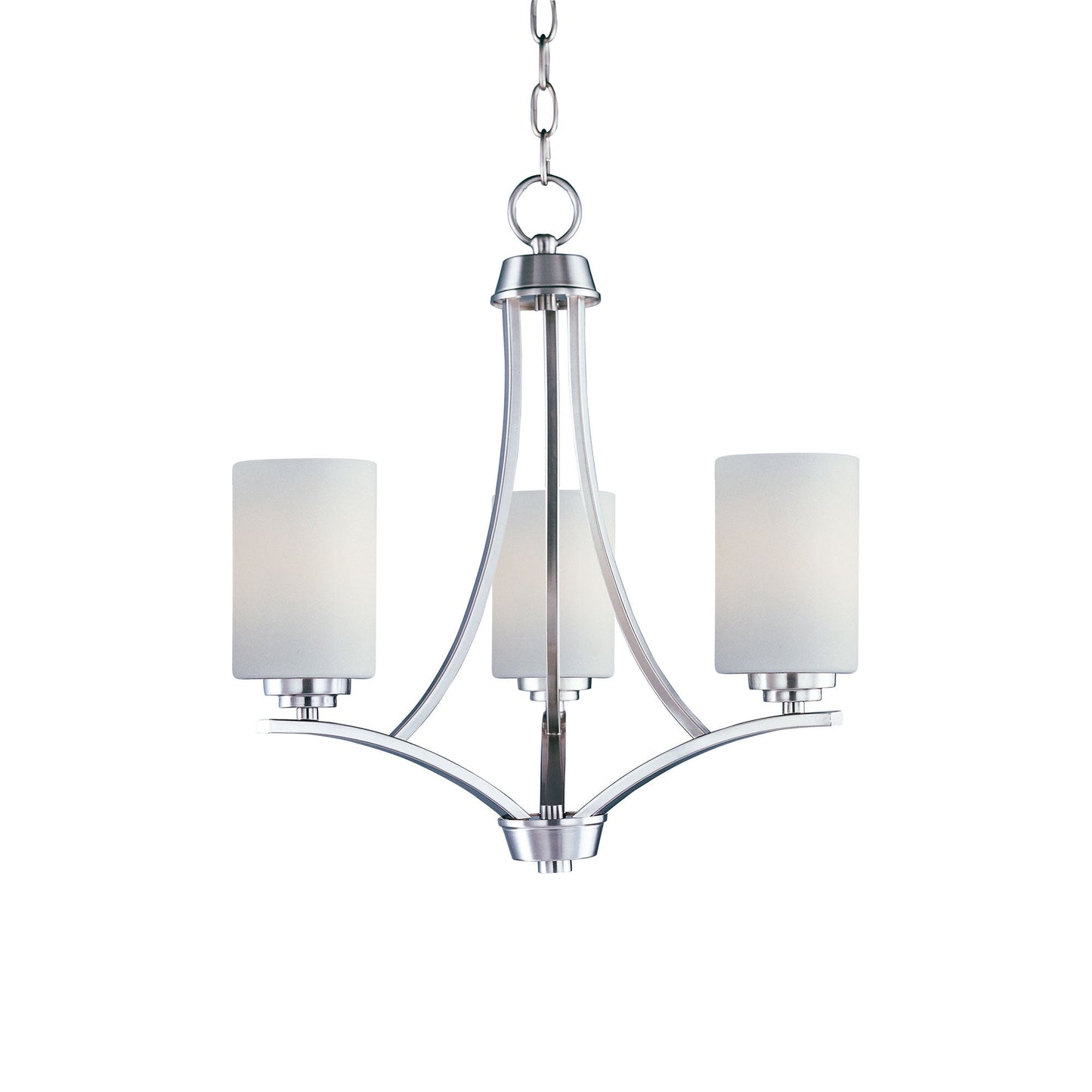 Deven Chandelier in Satin Nickel (3-Light).