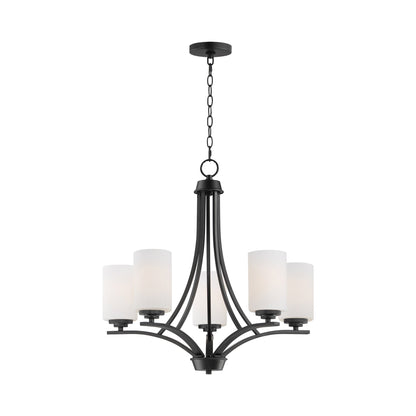 Deven Chandelier in Black (5-Light).