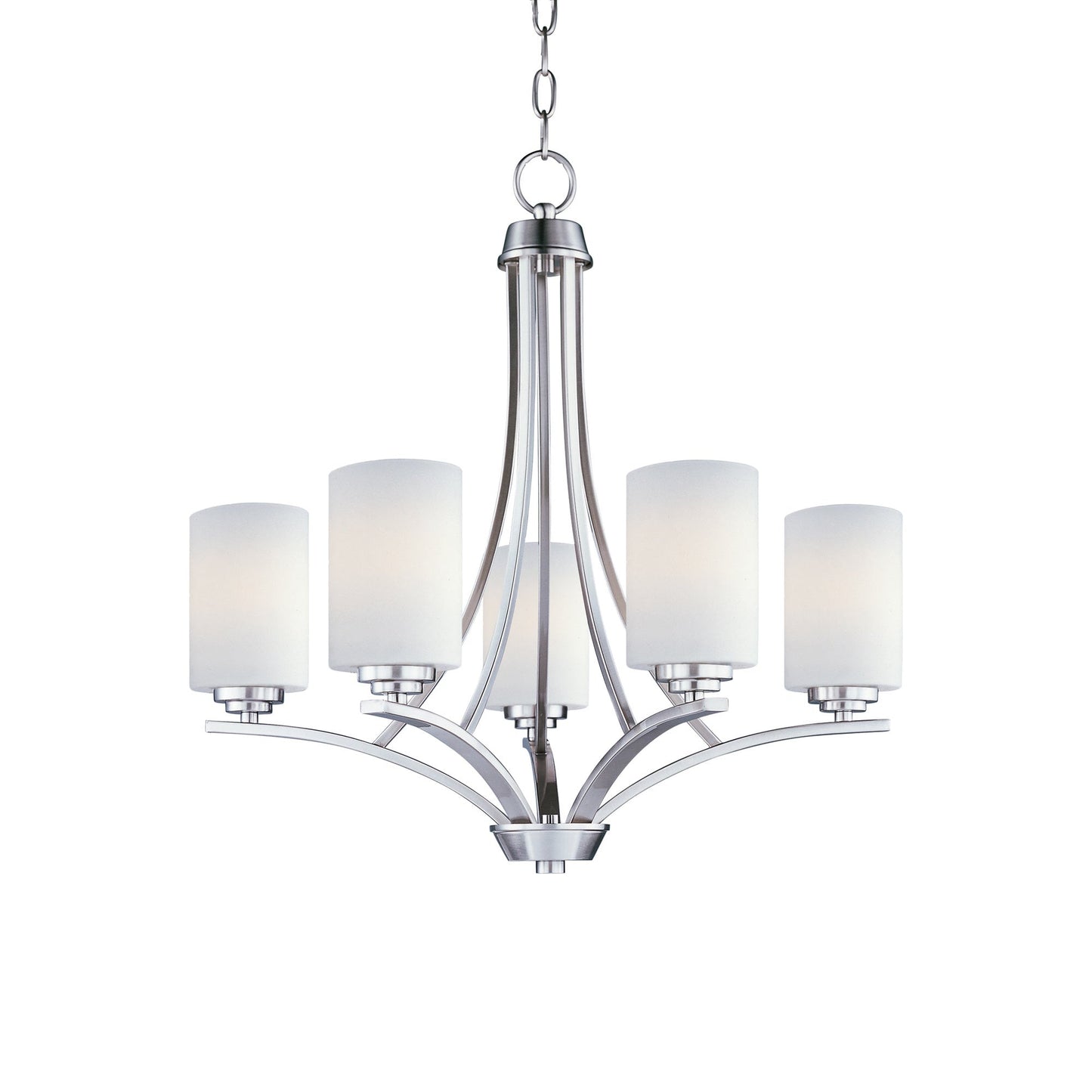 Deven Chandelier in Satin Nickel (5-Light).