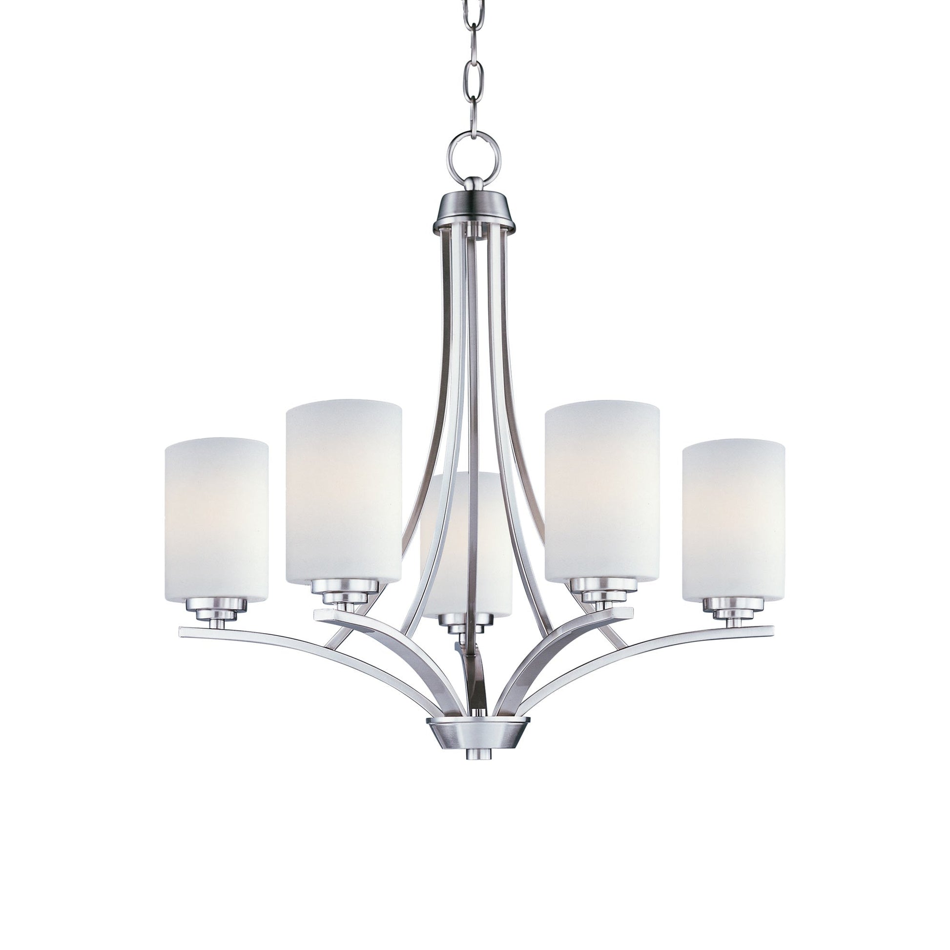 Deven Chandelier in Satin Nickel (5-Light).