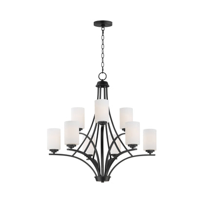 Deven Chandelier in Black (9-Light).