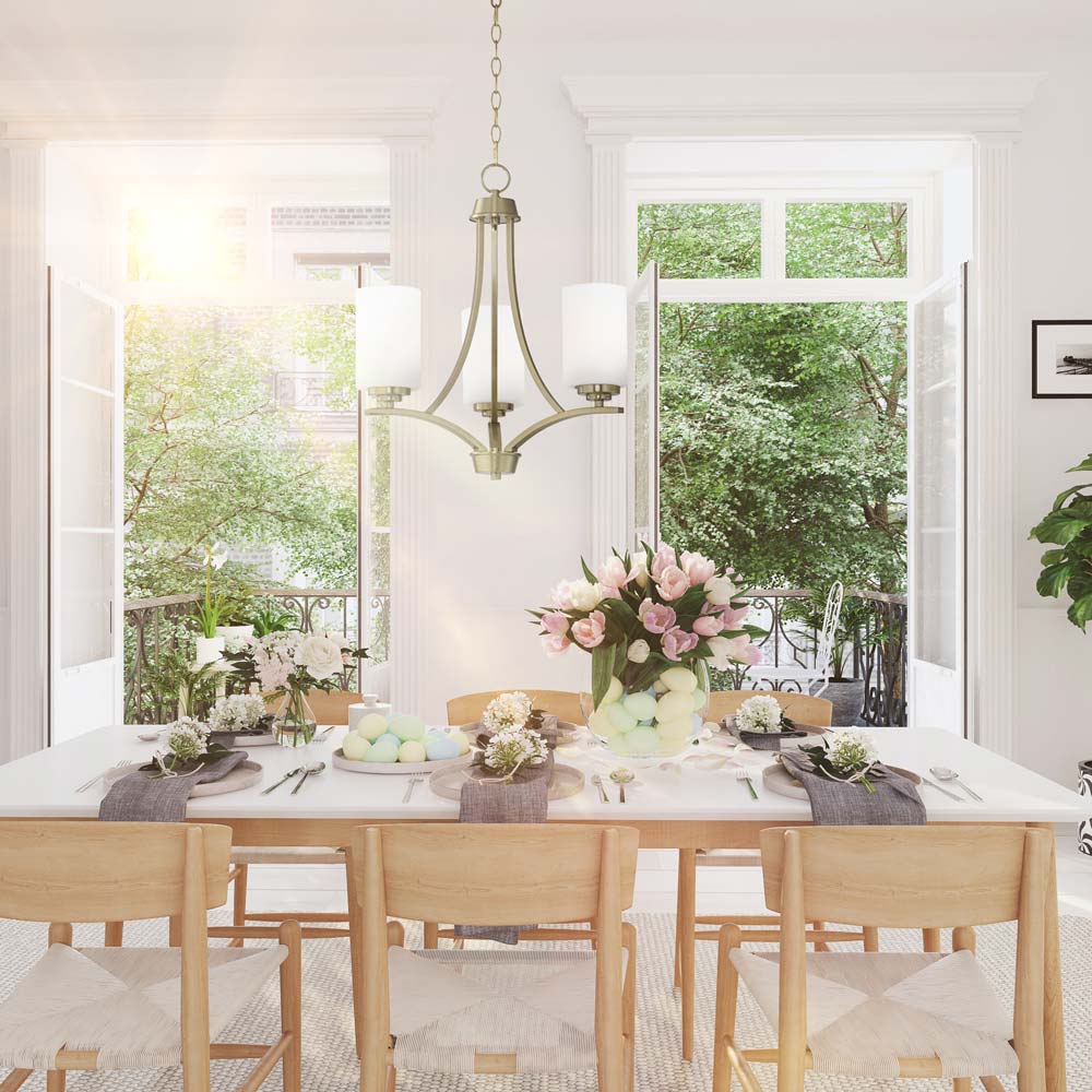 Deven Chandelier in dining room.