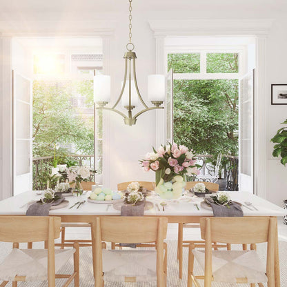 Deven Chandelier in dining room.